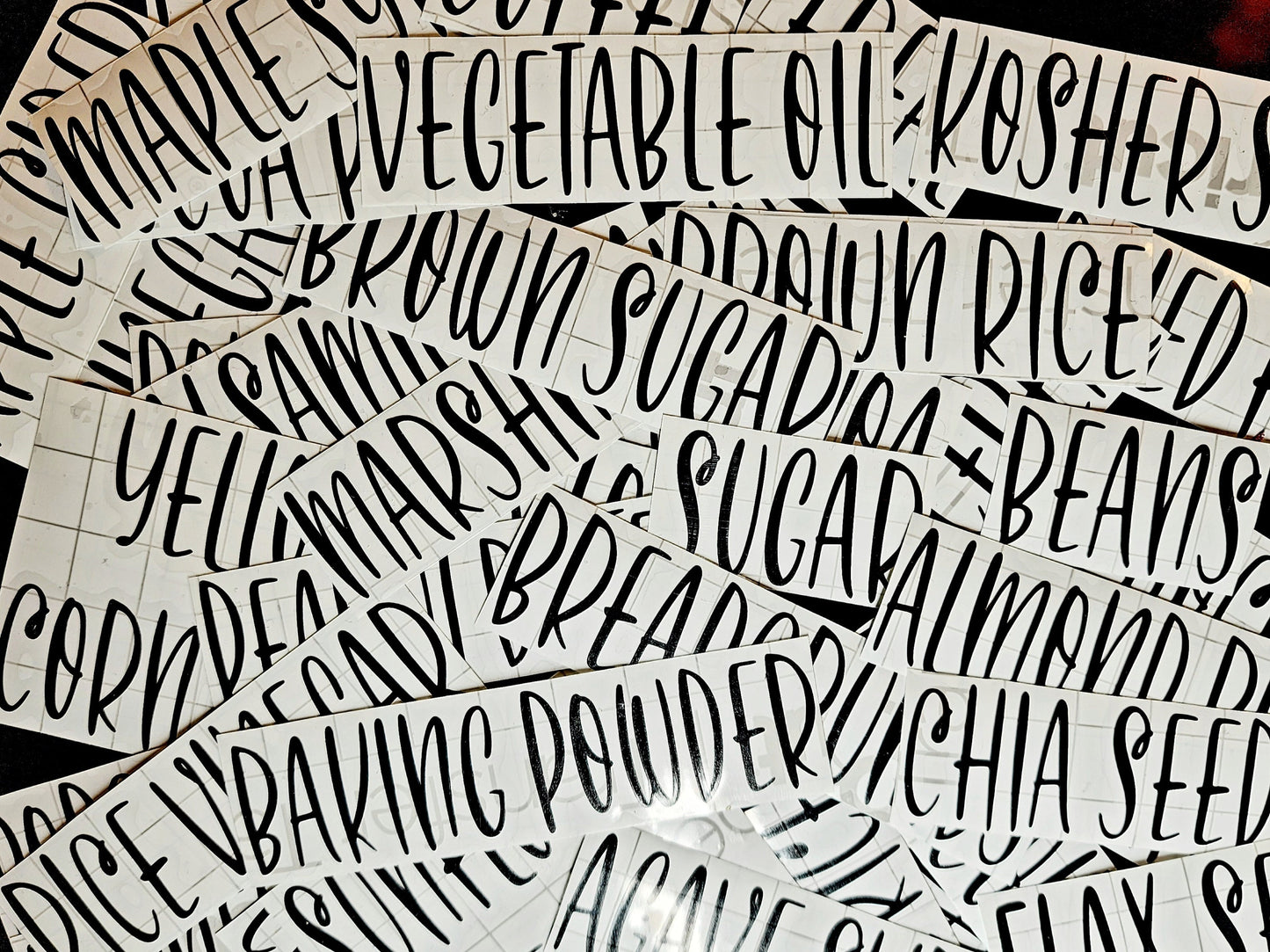 Pantry Labels | Removable Vinyl Decals for Kitchen Storage