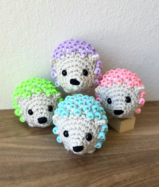 Crocheted Beaded Hedgehog Fidget Toy – Sensory Desk Pet