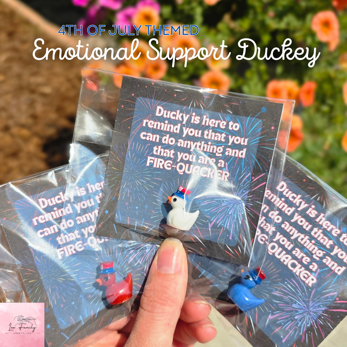 Emotional Support Ducks - 4th of July Themed