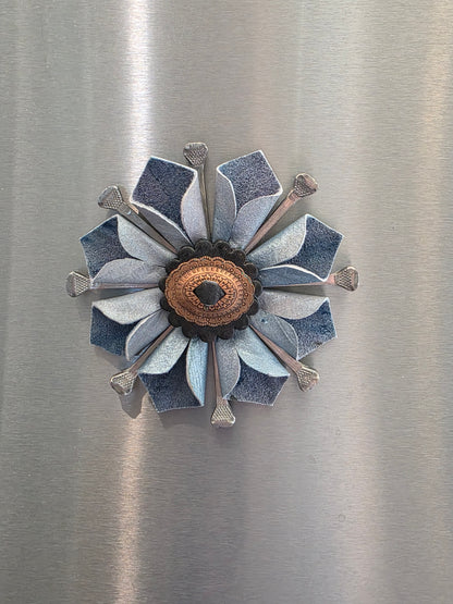 Leather Flower Magnet