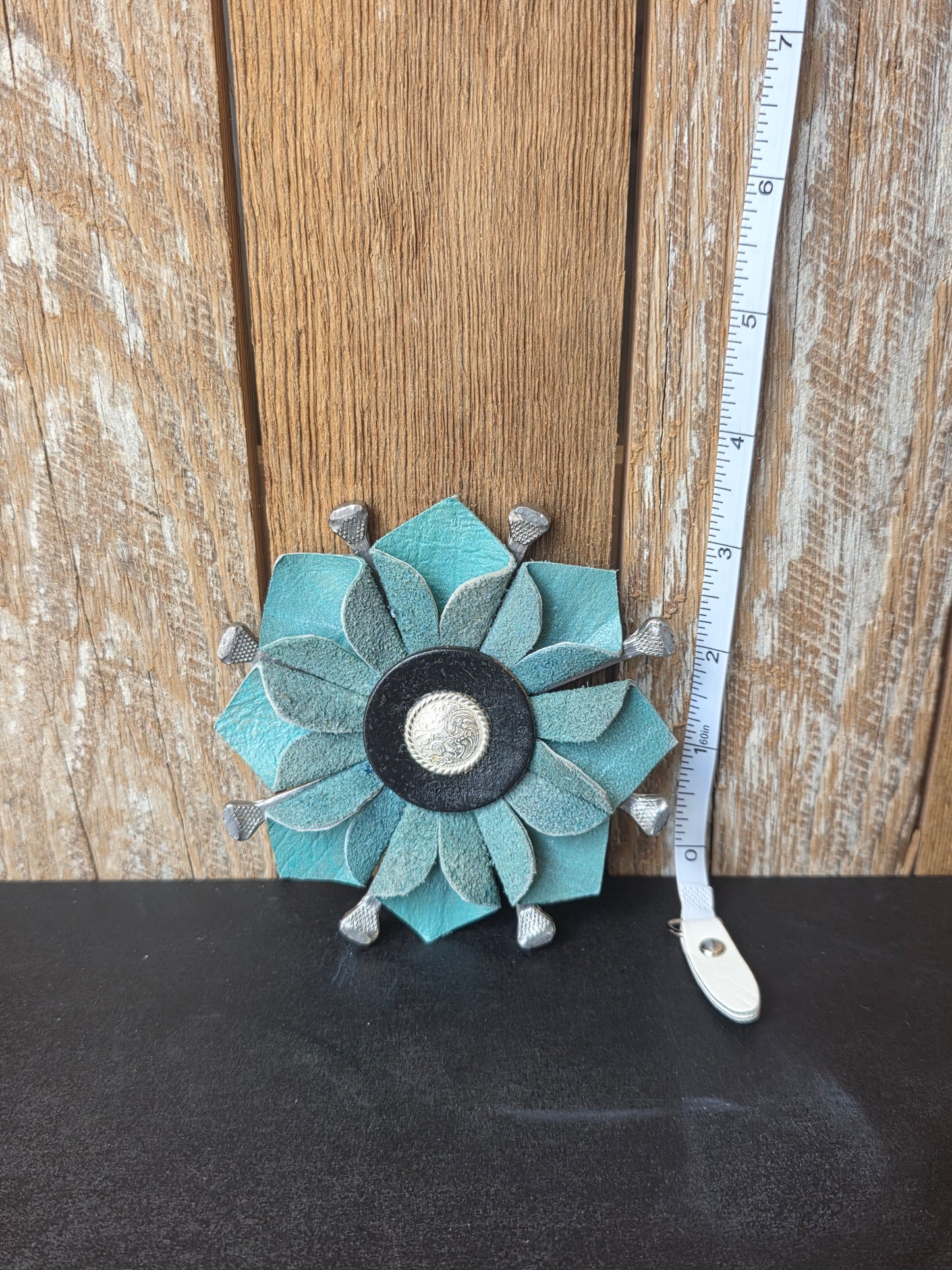 Leather Flower Magnet