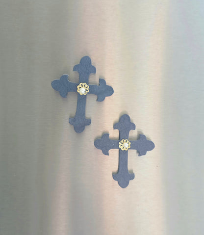 Small Leather Cross Magnet