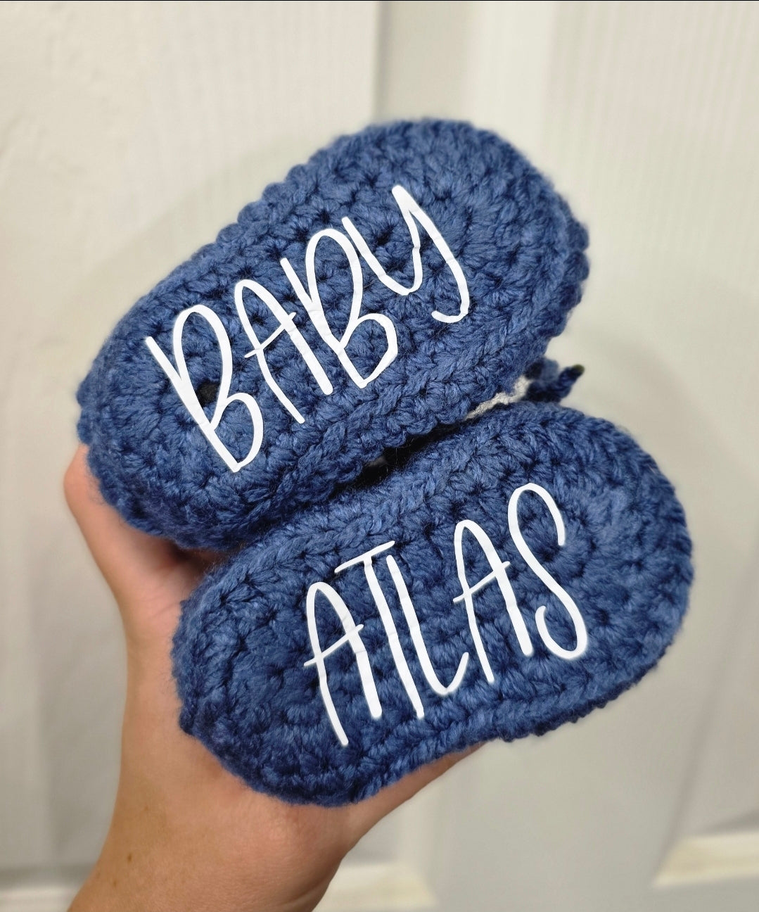 Baby Booties with Custom Lettering