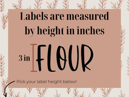 Pantry Labels | Removable Vinyl Decals for Kitchen Storage