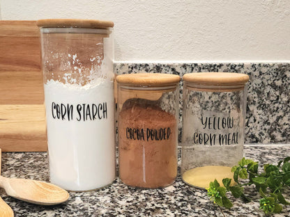 Pantry Labels | Removable Vinyl Decals for Kitchen Storage