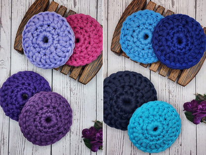 Hand-Crocheted Nylon Dish Scrubbie: Colorful Kitchen Sponge