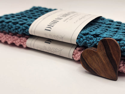 Hand Crocheted Cotton Dish Cloth: Kitchen Wash Cloth