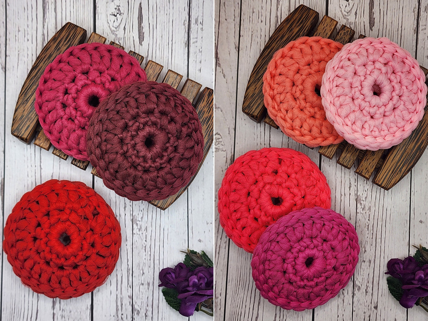 Hand-Crocheted Nylon Dish Scrubbie: Colorful Kitchen Sponge