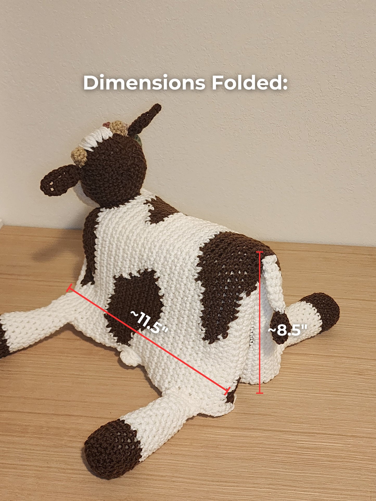 Cow Blanket | Baby 3in1 Cow Blanket | 3in1 Blanket | Baby Blanket | Cow Print | Baby Shower Gift | Crochet Baby Blanket | Crochet Cow | Cow