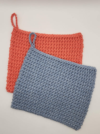 Hand-Crocheted Cotton Pot Holder: Rustic Kitchen Decor