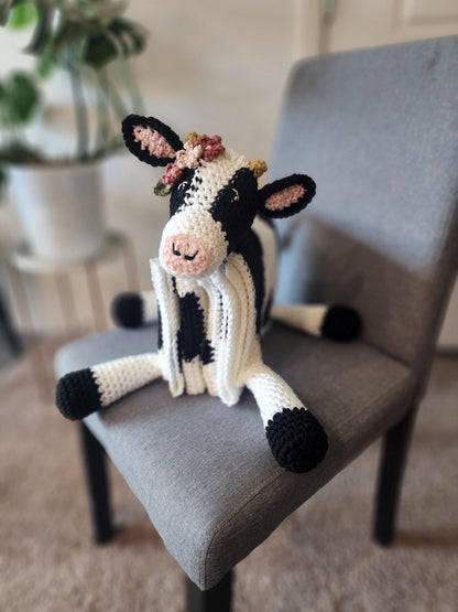 Cow Blanket | Baby 3in1 Cow Blanket | 3in1 Blanket | Baby Blanket | Cow Print | Baby Shower Gift | Crochet Baby Blanket | Crochet Cow | Cow