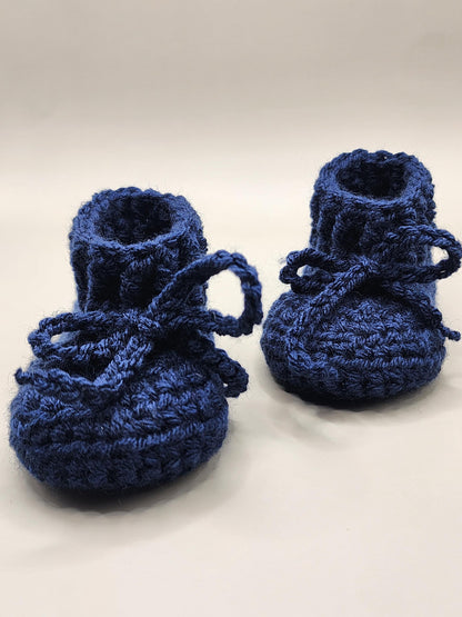 Crocheted Baby Booties | Personalized Sole, Custom Lettering