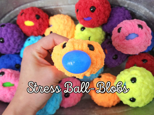 Hand Crocheted Stress Blob: Squishy Fidget Toy