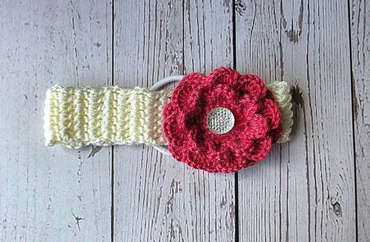 Crochet Flower Baby Headband: Hair Accessory, Newborn to Toddler