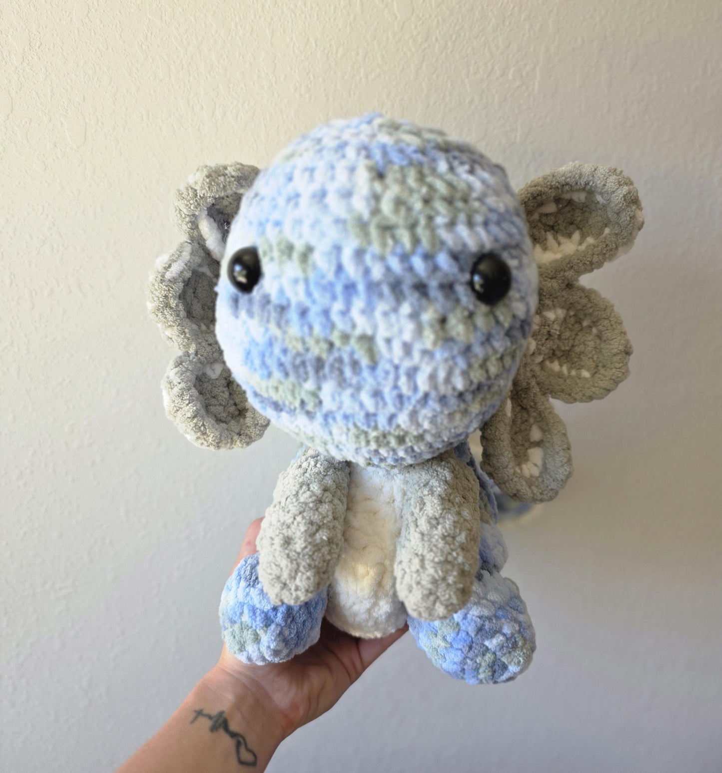Crocheted Axolotl: Handmade Plush Animal Toy