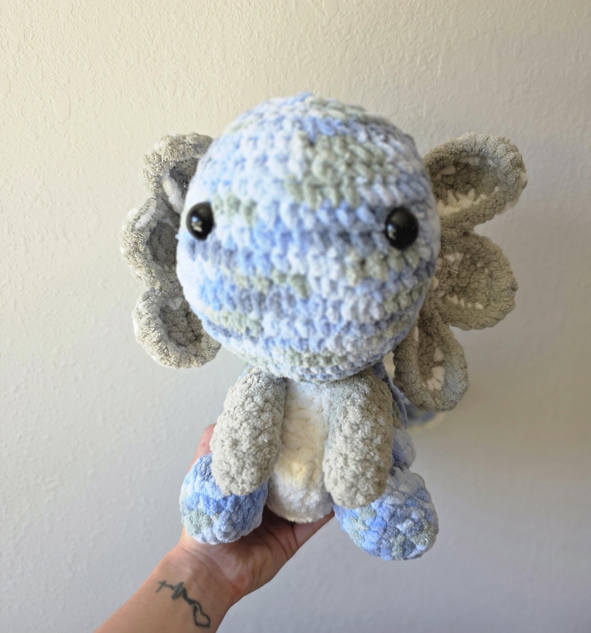Crocheted Axolotl: Handmade Plush Animal Toy