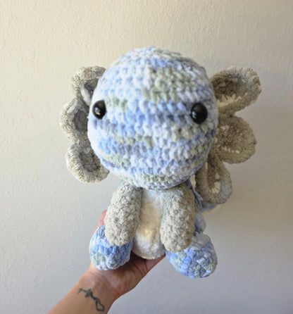 Crocheted Axolotl: Handmade Plush Animal Toy