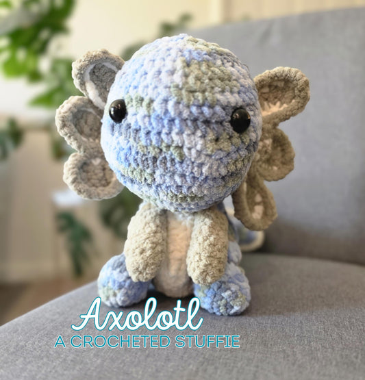 Crocheted Axolotl: Handmade Plush Animal Toy