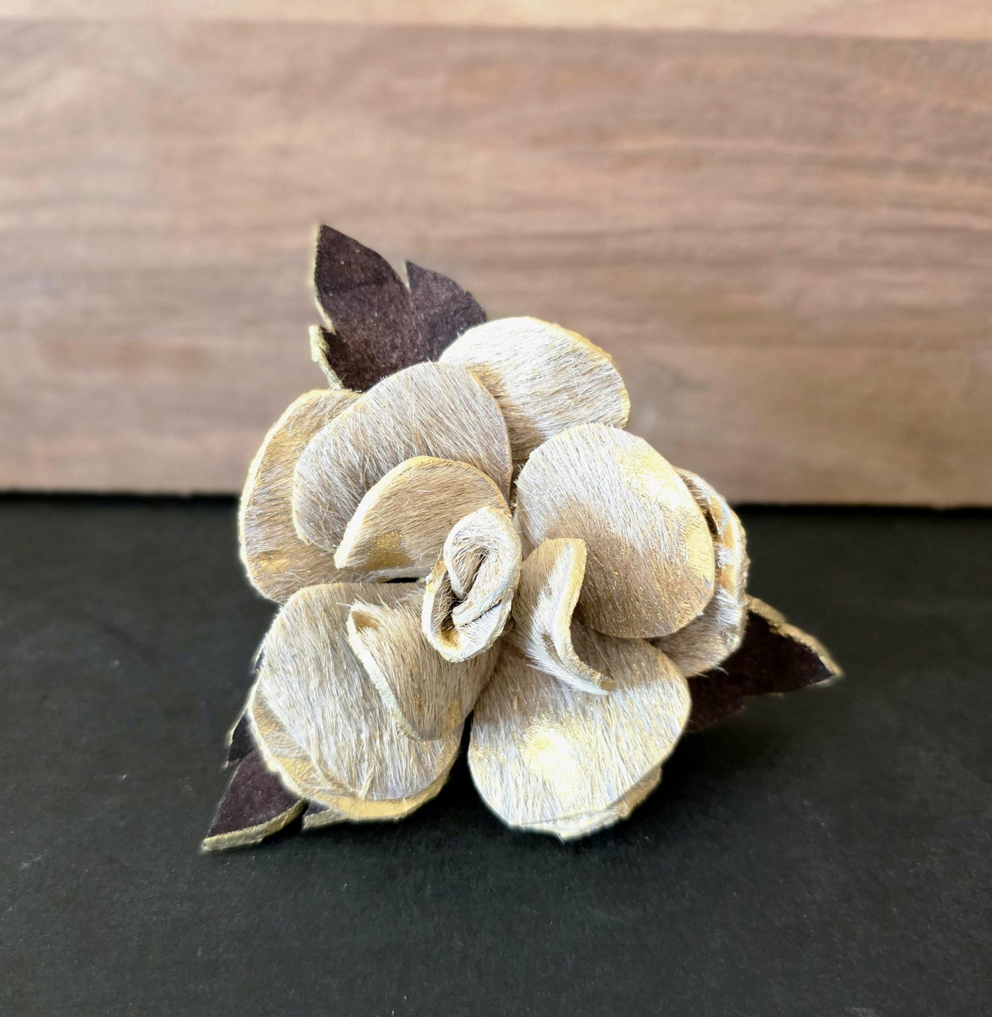 Forever Leather Roses - Western Flower Home Decor - Genuine Cowhide or Leather