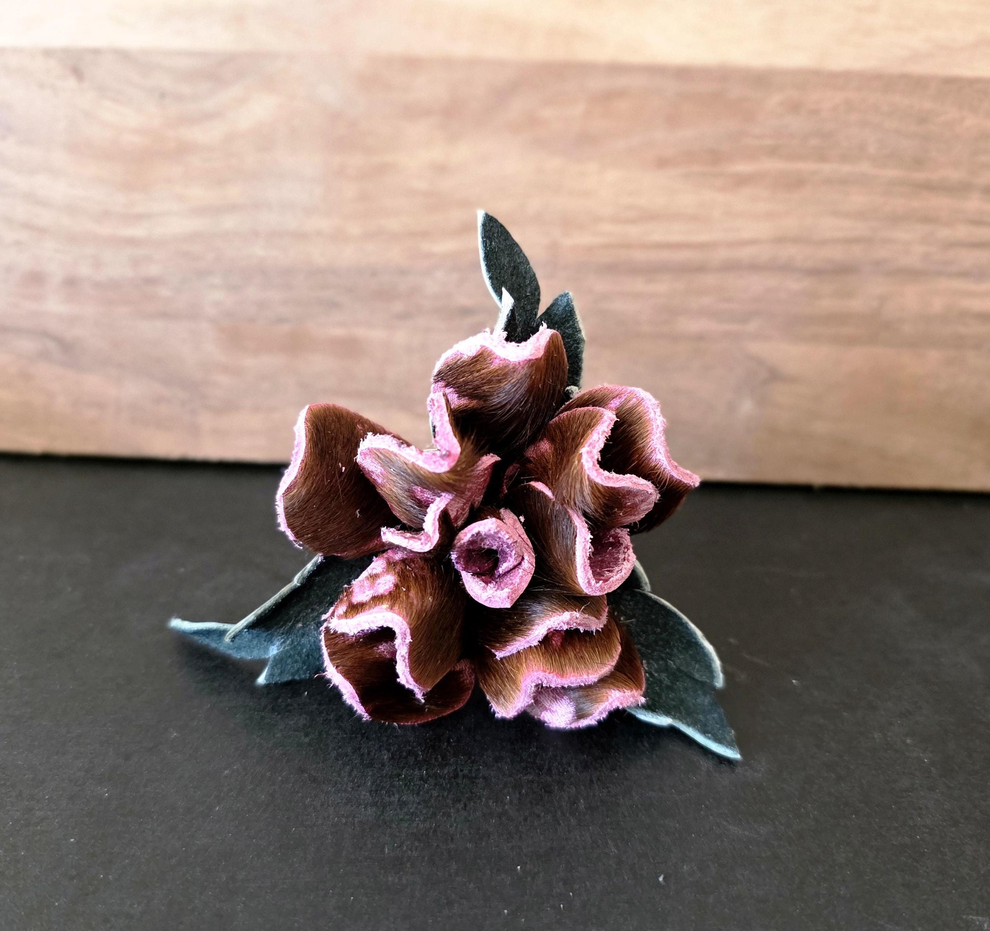 Forever Leather Roses - Western Flower Home Decor - Genuine Cowhide or Leather