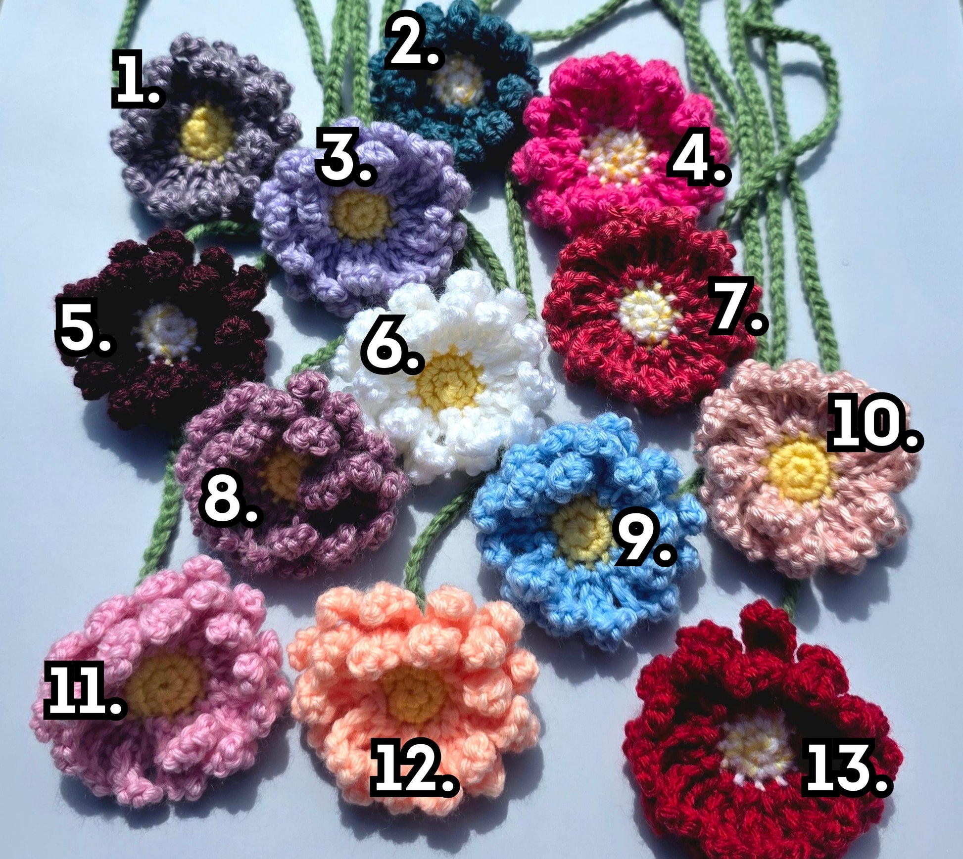 Crochet Daisy Bookmark – Handmade Flower Book Accessory