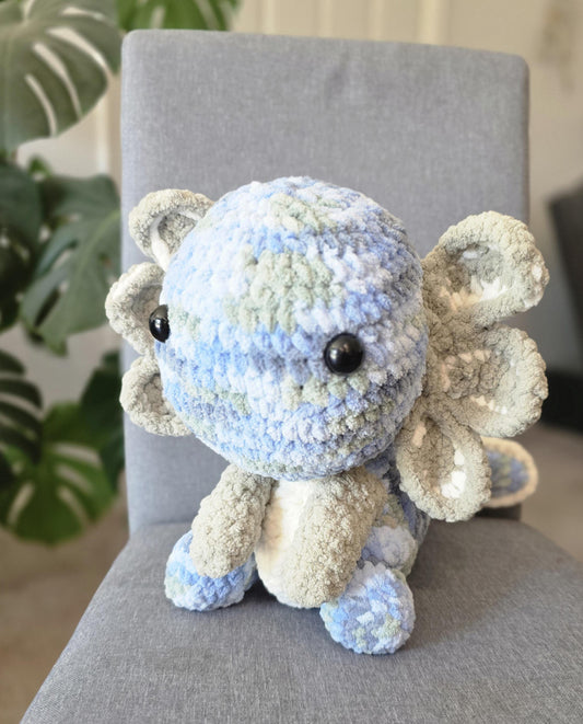 Crocheted Axolotl: Handmade Plush Animal Toy