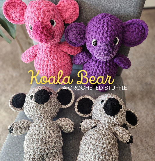 Handmade Crocheted Bear Plushie: Adorable Stress Relief Toy