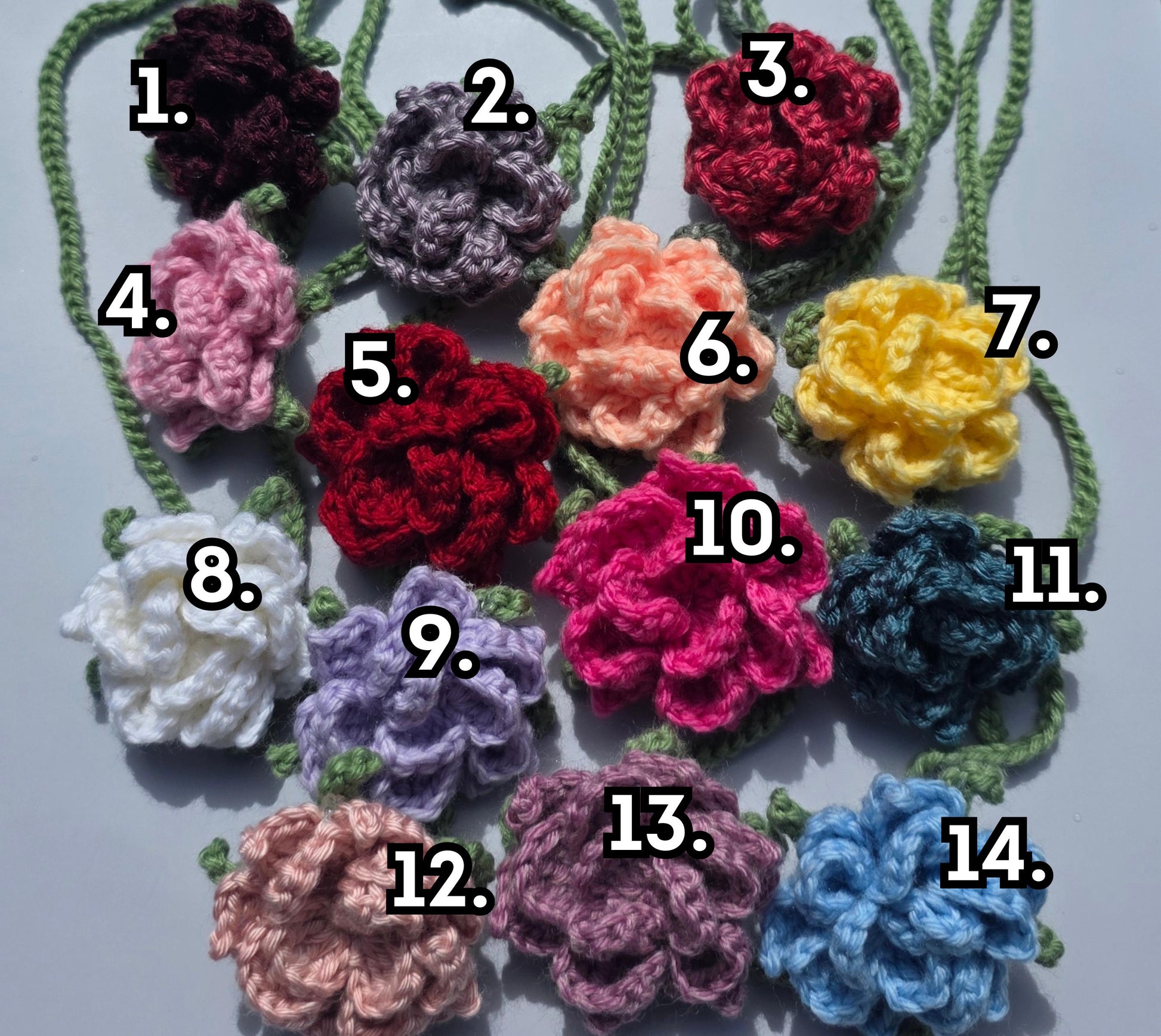 Crochet Rose Bookmark – Handmade Yarn Flower, Book Accessory