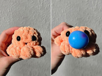 Hand Crocheted Baby Octo Stress Blob: Squishy Fidget Toy
