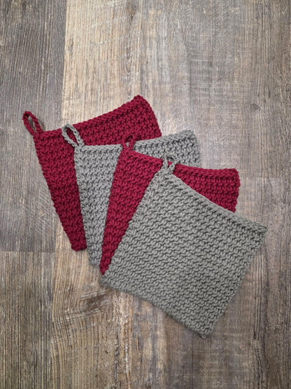 Hand-Crocheted Cotton Pot Holder: Rustic Kitchen Decor
