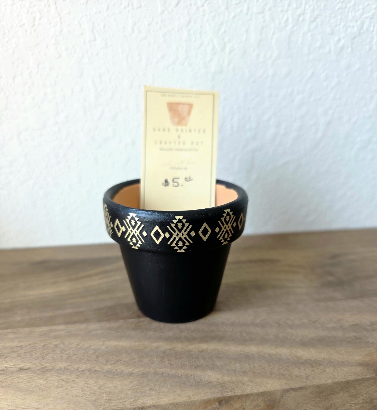 Mixed Media Terracotta Planter Pot: Western and Cow Print Design