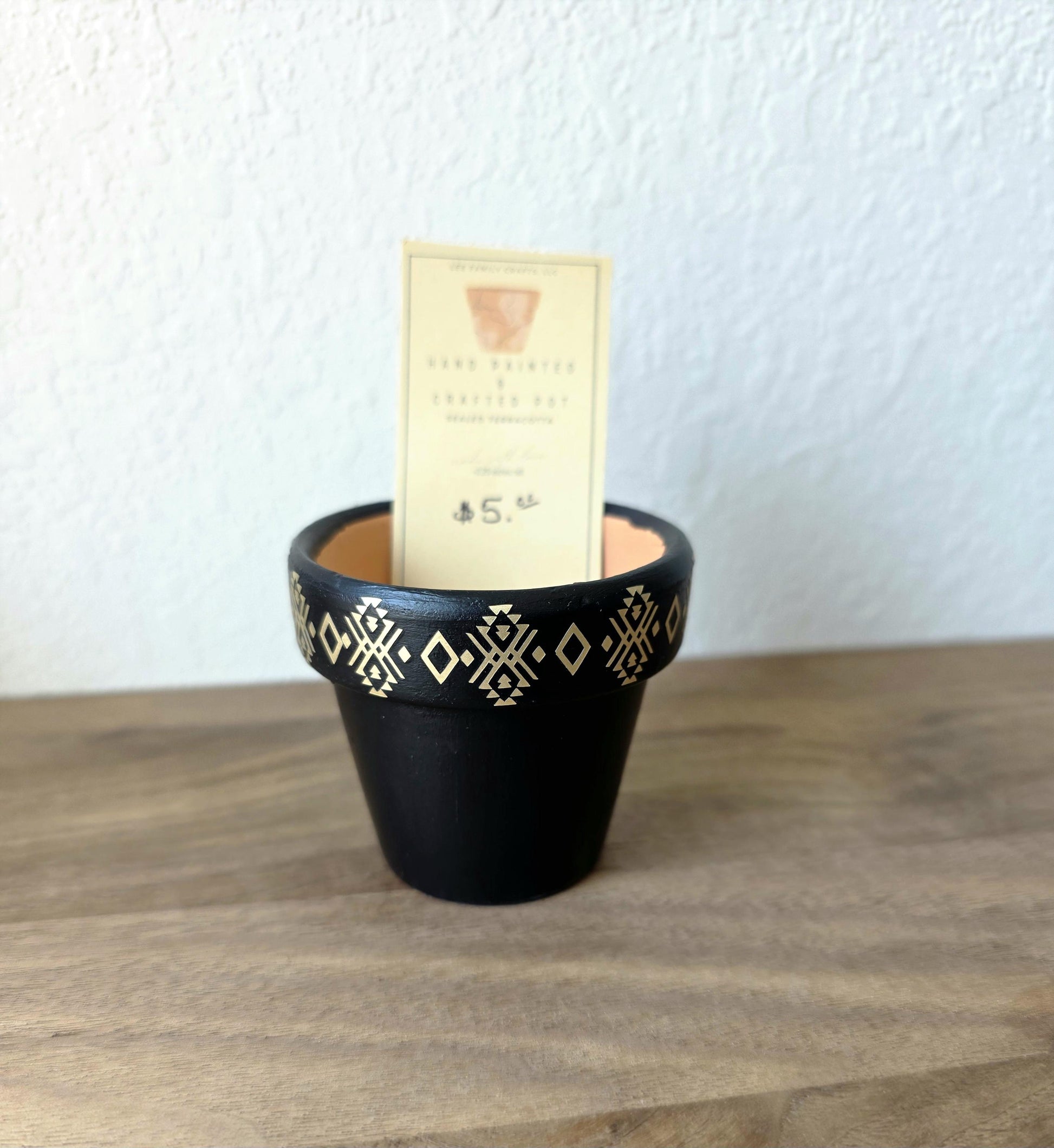 Mixed Media Terracotta Planter Pot: Western and Cow Print Design