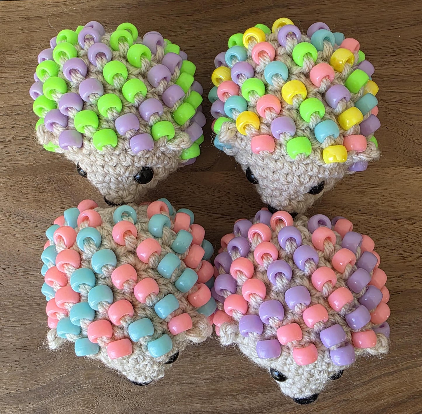 Crocheted Beaded Hedgehog Fidget Toy – Sensory Desk Pet