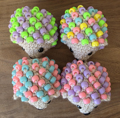 Crocheted Beaded Hedgehog Fidget Toy – Sensory Desk Pet