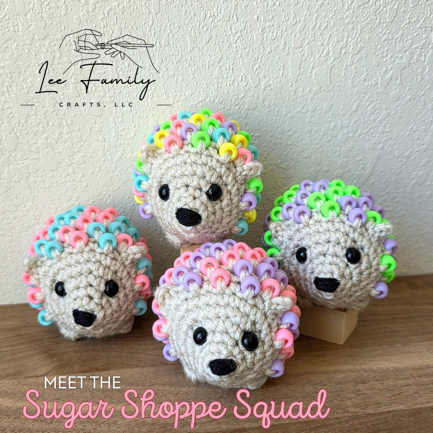Crocheted Beaded Hedgehog Fidget Toy – Sensory Desk Pet