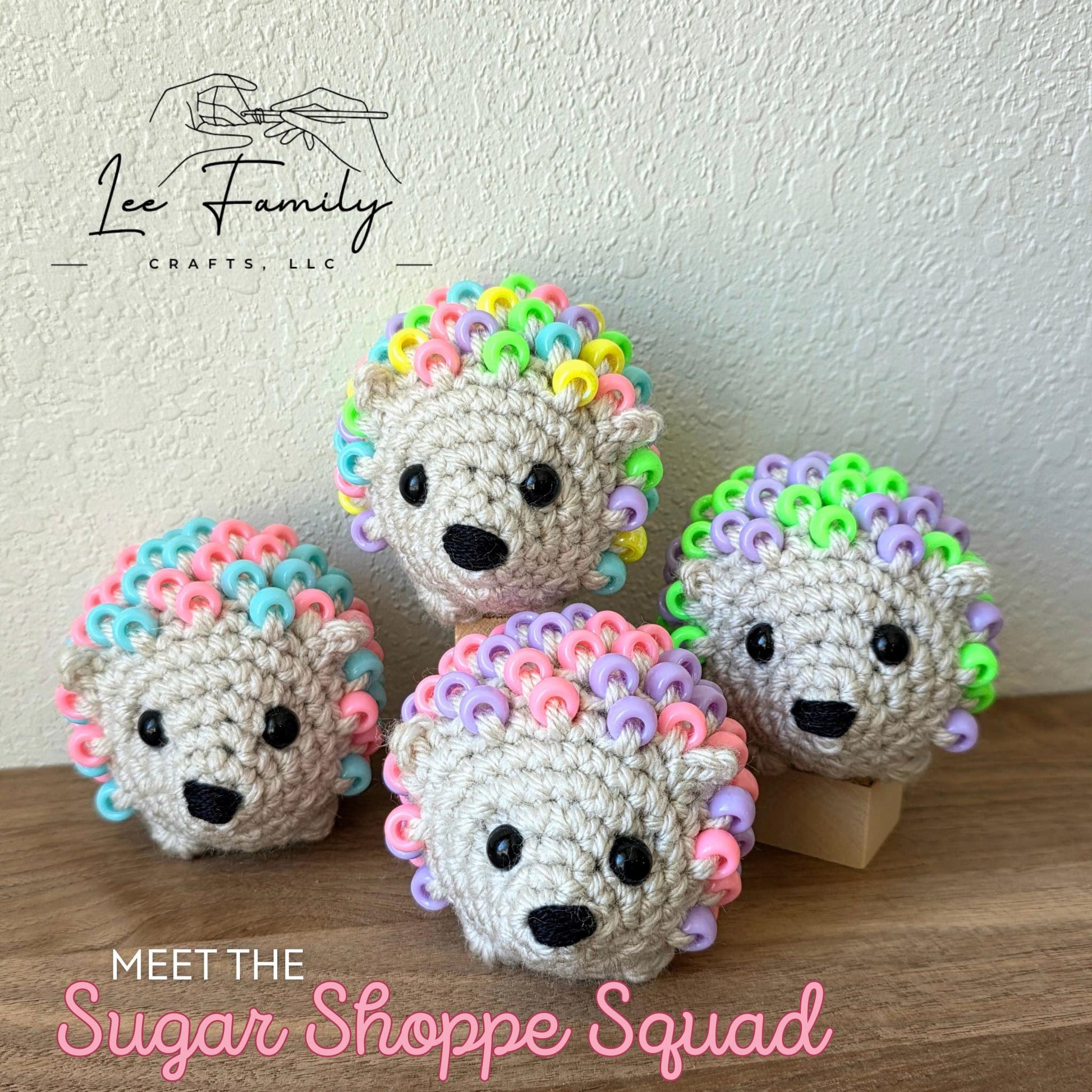 Crocheted Beaded Hedgehog Fidget Toy – Sensory Desk Pet