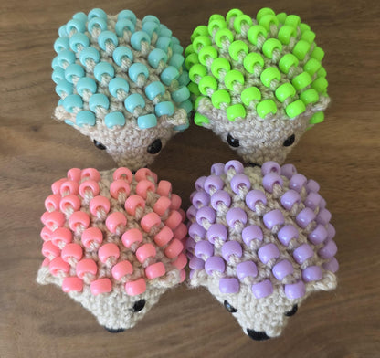 Crocheted Beaded Hedgehog Fidget Toy – Sensory Desk Pet