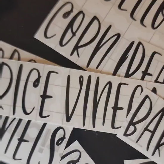 Pantry Labels | Removable Vinyl Decals for Kitchen Storage
