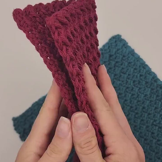 Hand Crocheted Cotton Dish Cloth: Kitchen Wash Cloth